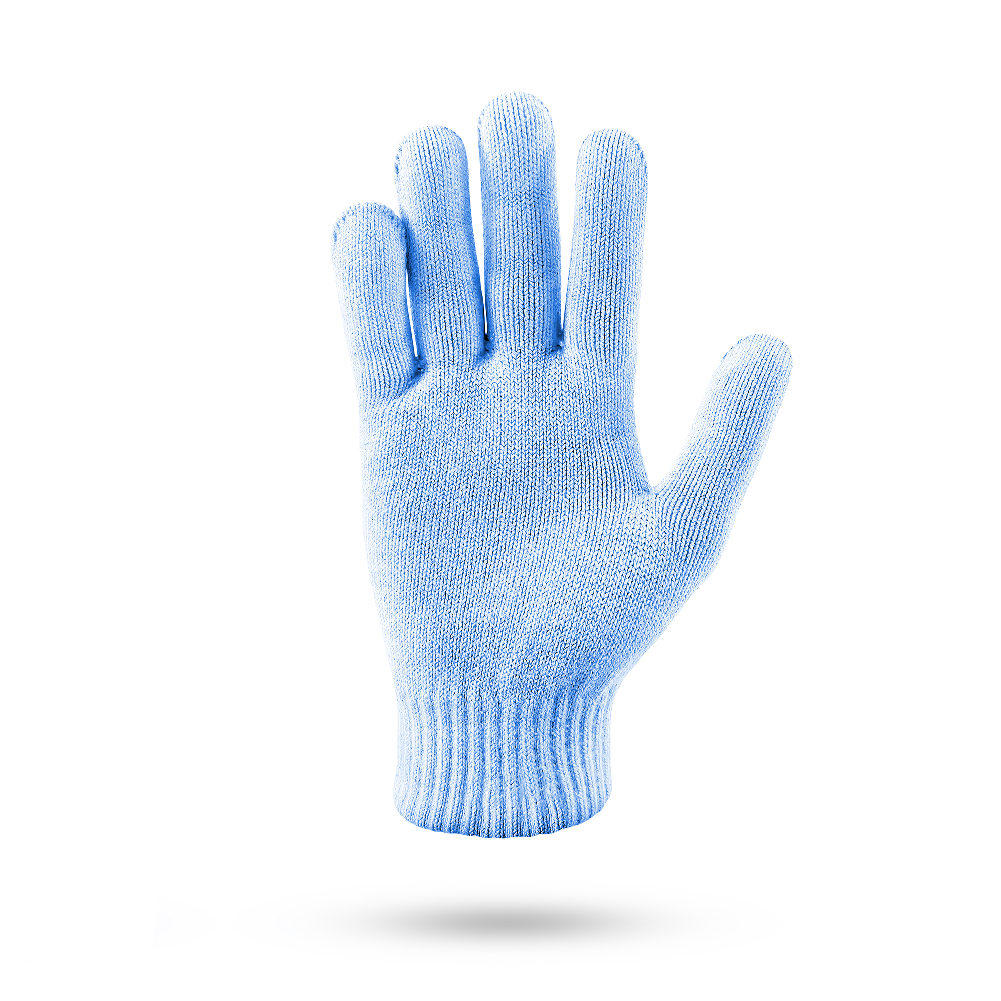 Schutzhandschuh unbeschichtet hellblau 